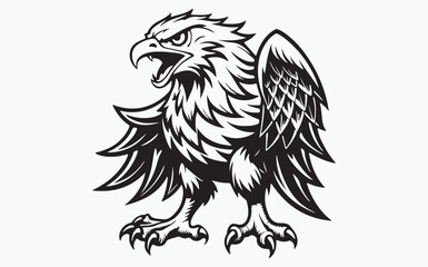 Eagle silhouette black