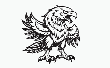 Eagle silhouette black