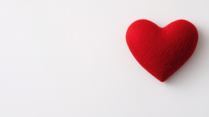 Obraz premium Red heart shape representing love and affection on white background