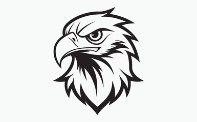 Eagle head mascot isolated on white background 