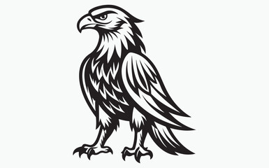 Obraz premium Eagle silhouette black