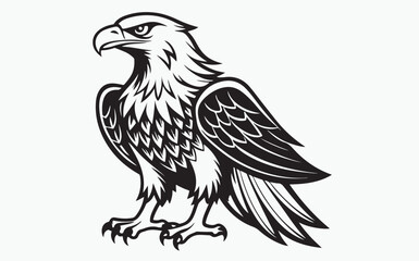 Eagle silhouette black