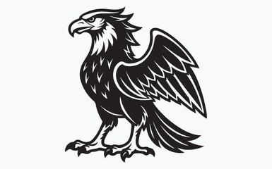 Eagle silhouette black