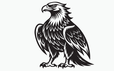 Obraz premium Eagle silhouette black