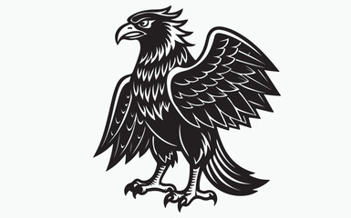 Obraz premium Eagle silhouette black