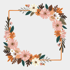 frame with flowers