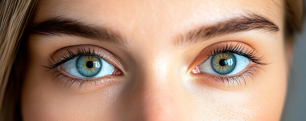 Captivating close-up of striking blue eyes studio setting portrait photography intimate environment eye-level view beauty concept