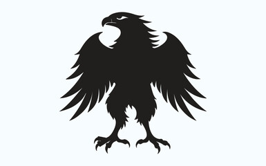 Eagle black silhouette art