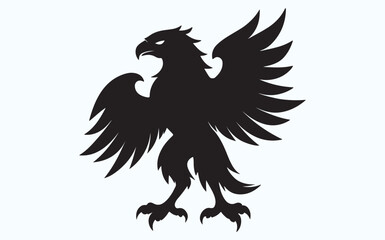 Eagle black silhouette art