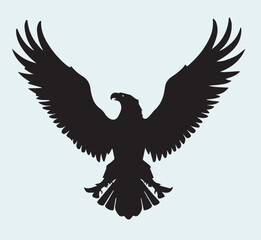 Eagle black silhouette art