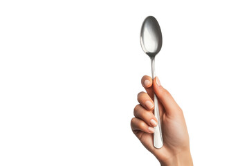 Hand of a Woman Holding a Spoon