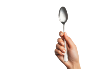 Hand of a Woman Holding a Spoon