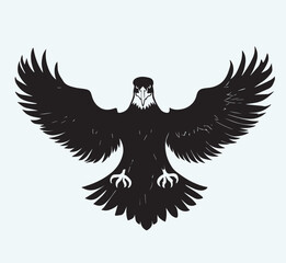 Eagle black silhouette art