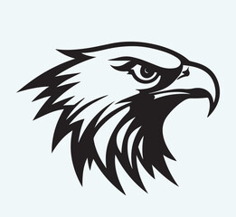 Eagle head mascot isolated on white background 