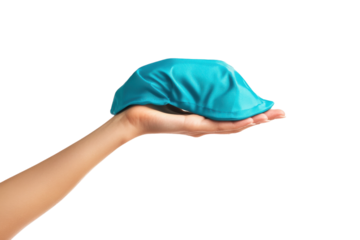 Hand Holding Swim Cap Before a Swim