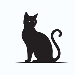 Cat black silhouette