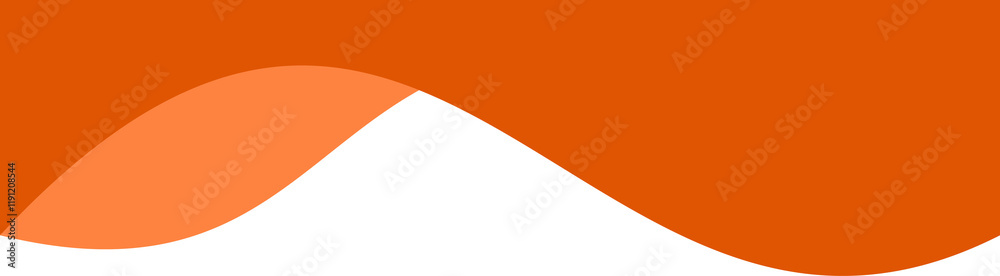 Wall mural abstract curved border shape for header design. divider section. website page bottom template. wavy 