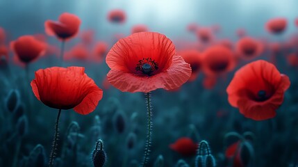 Obraz premium red flowers