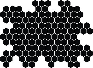 abstract seamless black honeycomb pattern art suitable for background.