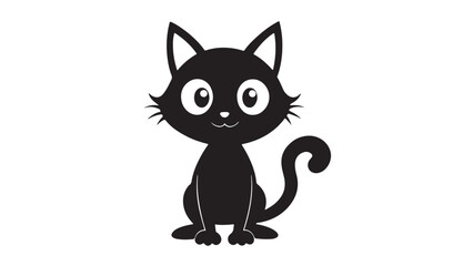 Fototapeta premium Cat Black Silhouette