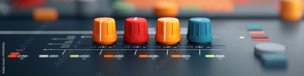 Poster detailed image of a spectrum analyzer device displaying the frequency distribution of an audio signa