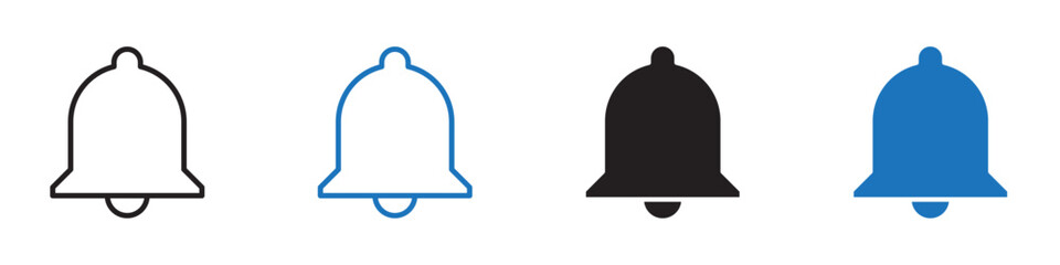 Bell icon Flat line symbol