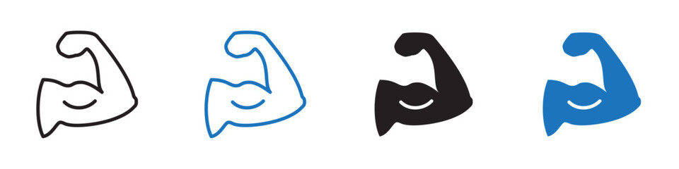 Bicep icon Flat line symbol