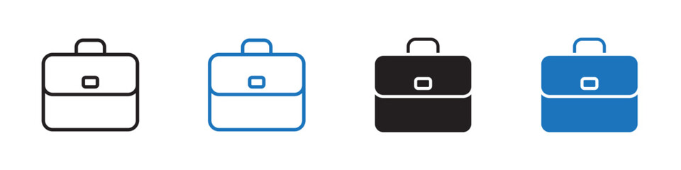 Briefcase icon Flat line symbol