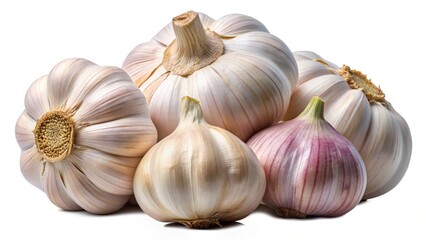 Garlic isolated on transparent background. (.PNG)
