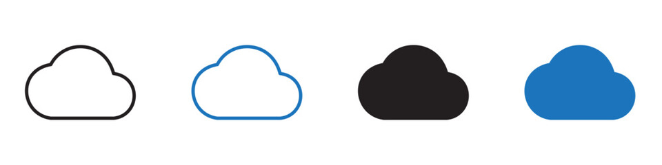 Cloud icon Flat line symbol