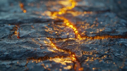 Lightning cuts through the abstract night sky. Dark clouds churn, signaling the storm's presence.