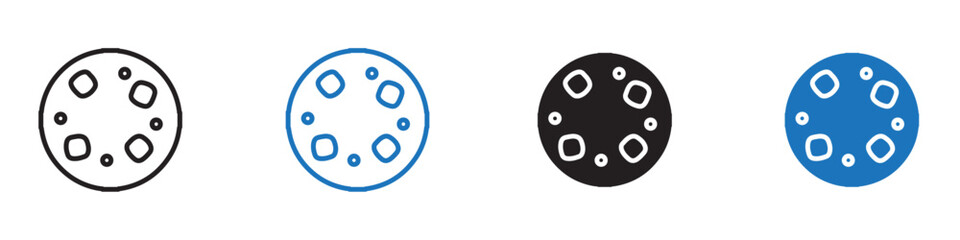 cookie icon Flat line symbol