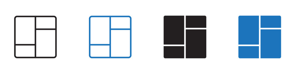 Collage icon Flat line symbol