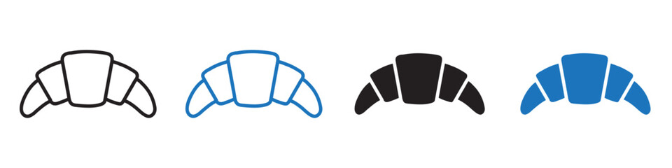 croissant icon Flat line symbol