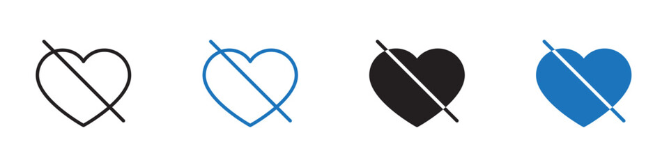 Dislike icon Flat line symbol