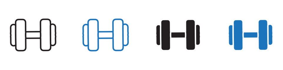 dumbbell icon Flat line symbol