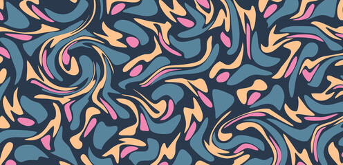 Abstract colorful liquid on dark background. Vector illustration good for website, wallpaper, banner, flyer