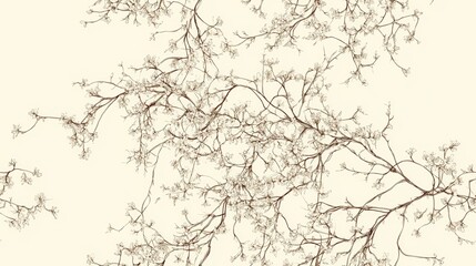 Fototapeta premium Seamless Design of Tiny Floral Clusters on Light Background