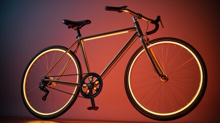 Fototapeta premium silhouette of a bicycle