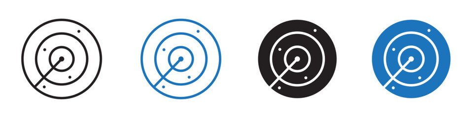 Fight radar icon Flat line symbol