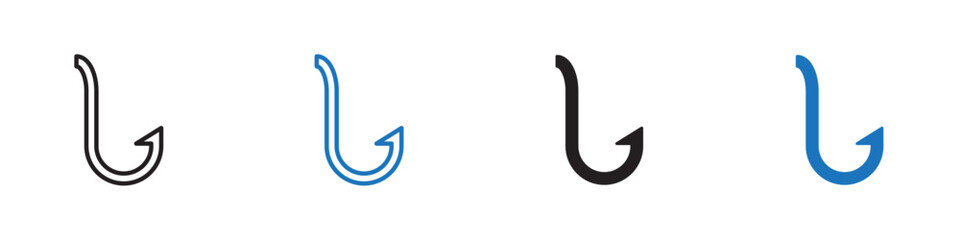 Fishing icon Flat line symbol