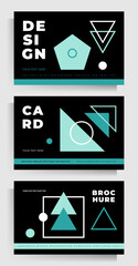 Cover design for brochure, flyer, folder, poster. Set of vector geometric templates.