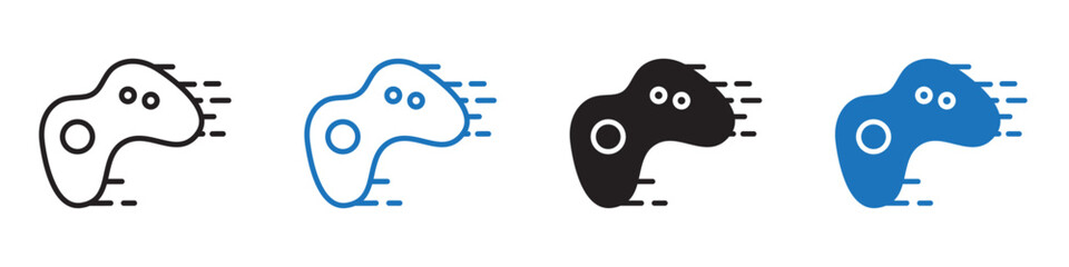 Game turbo icon Flat line symbol