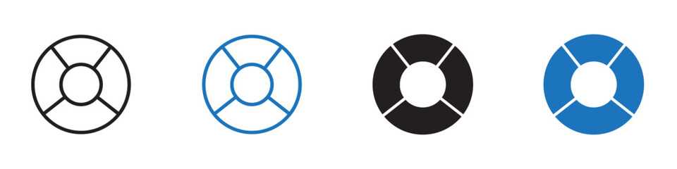 Lifebuoy icon Flat line symbol