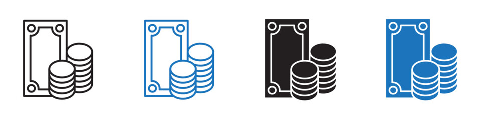 Money icon Flat line symbol