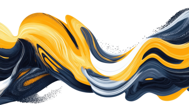 Abstract colorful blob transparent background