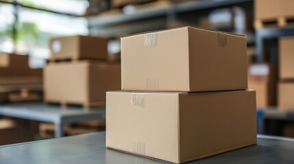 Efficient cardboard box packaging storage solutions industrial warehouses