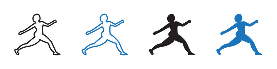 Runing icon Flat line symbol