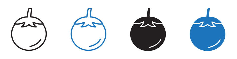 Tomato icon Flat line symbol