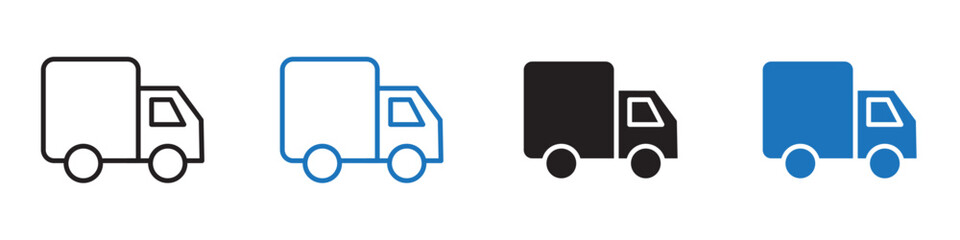 truck icon Flat line symbol
